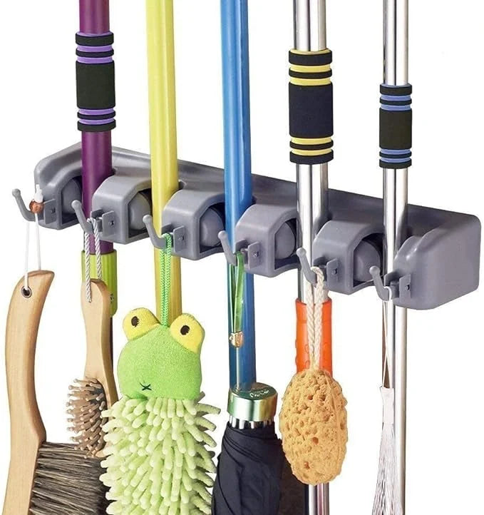Brooms And Toiletries Organizer Grey Color