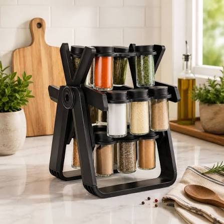 18 Jars Rotating Spice Rack